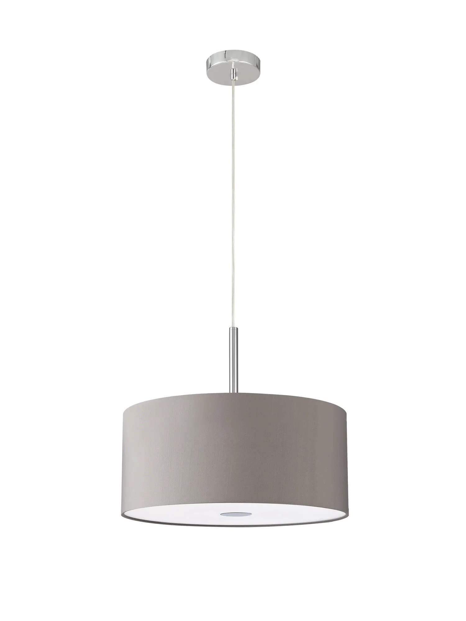 Baymont 40cm 5 Light Pendant Polished Chrome, Grey/White, Frosted Diffuser DK0474  Deco Baymont CH GR